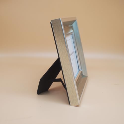 3x4 Silver Picture Frame, Real Glass, MDF, Black Backing, Wall/Tabletop - color: Silver, size: 3x4