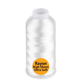 Simthread Rayon Embroidery Thread 5500 Yards, 40wt 100% Rayon Viscose for Commercial and Domestic Machines - Cream White 1003 - color: CreamWhite1003