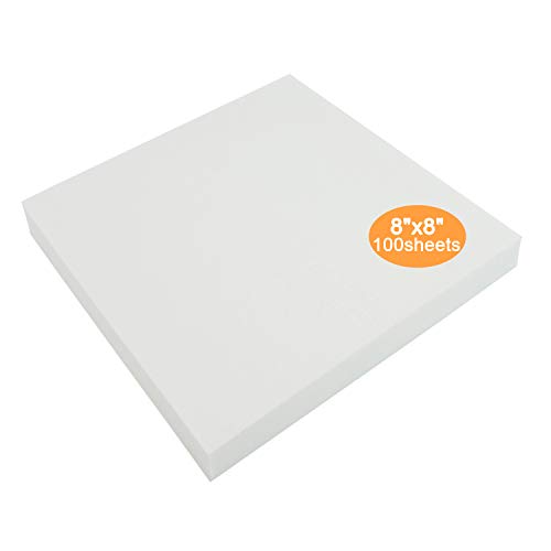 New brothread Tear Away Embroidery Stabilizer 8"x8" - 100 Precut Sheets - size: 8"x8" 100 sheets
