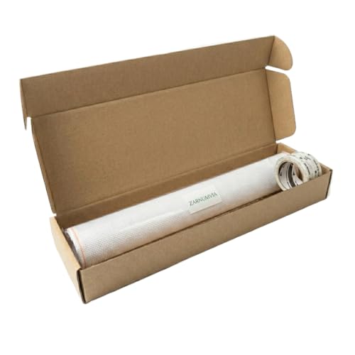 18 Mesh Needlepoint Canvas, 20" x 18" Premium White Cotton Blank Embroidery Fabric, Rolled in Cardboard Mailing Box with Artist Tape - color: White 18 Mesh (20'' X 18'')
