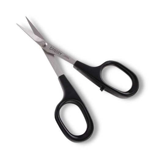 CANARY Japanese Mini Detail Scissors 4", Small Precision Scissors for Paper Crafting, Fabric Cutting, Art Crafts, Eyebrows, Nose Hair, Made in JAPAN - size: Mini