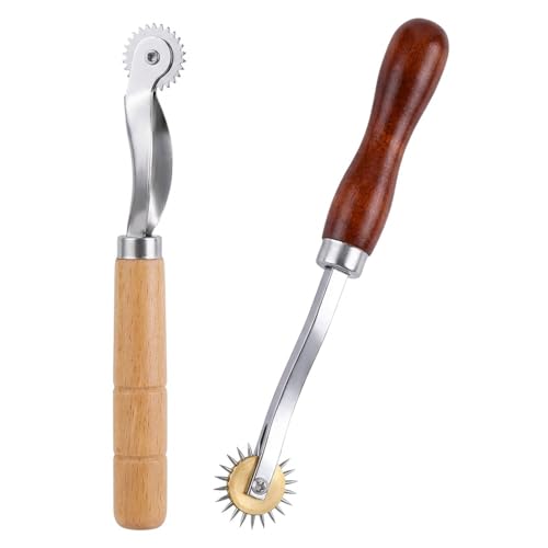 Twisepicks Tracing Wheel Set, Dual Pounce Wheels with Wooden Handles