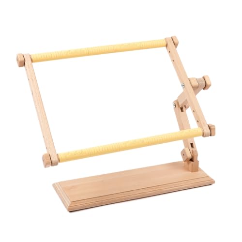 Needlework Table Hands-Free Stand Penguin with Adjustable Frame Tapestry Cross Stitch Embroidery Frame Holder (Beige, 25x32 cm (9.8" х 12.5")) - size: 25x32 cm (9.8" х 12.5")