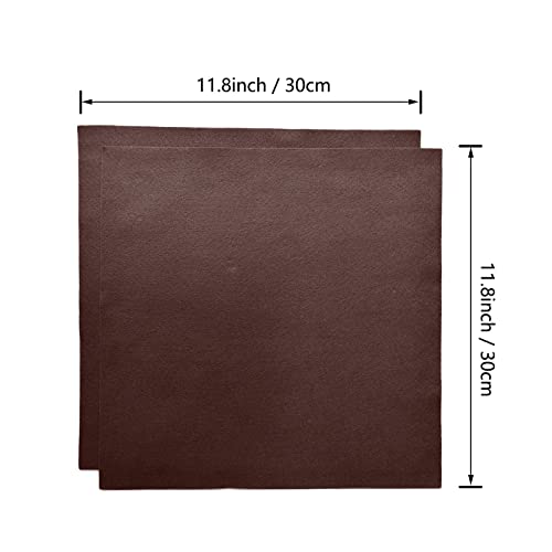 Jtnohx Soft Dark Brown Felt Sheets Flexible Felt Fabric for Crafts 12" 20Pc - color: Dark Brown
