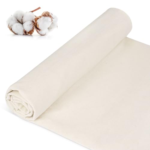 Cotton Muslin Fabric, 63 Inch X 1.9 Yards Natural Fabric By the Yard - color: Natural Unbleached