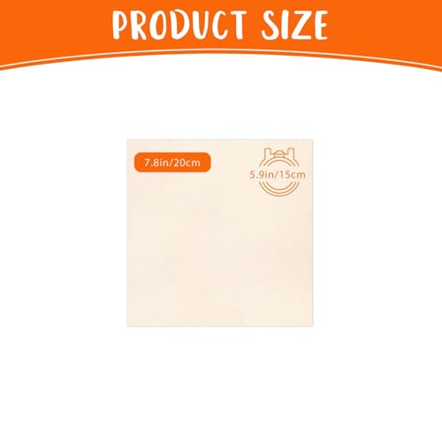 10 PCS Beige Natural Cotton Embroidery Fabric Cloth (7.8 × 7.8 Inch) - size: 7.8 × 7.8 Inch