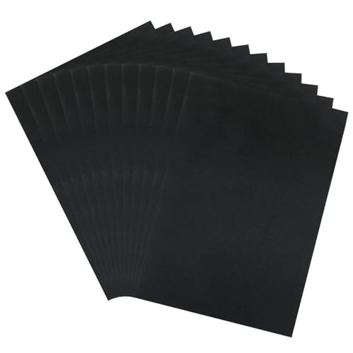 12 Pcs Black Felt Sheets, 8 x 12 Inch, 1mm Thick - color: Black