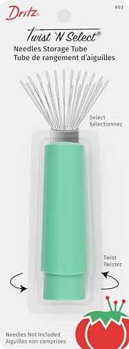 Dritz 803 Twist 'N Select Needle Storage , Green - style: Twist 'N Select Needle Storage