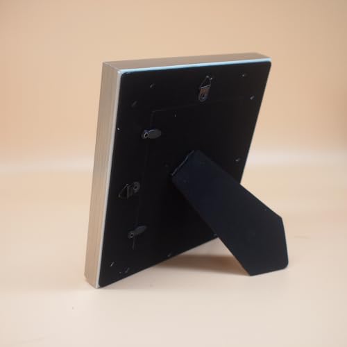 3x4 Silver Picture Frame, Real Glass, MDF, Black Backing, Wall/Tabletop - color: Silver, size: 3x4