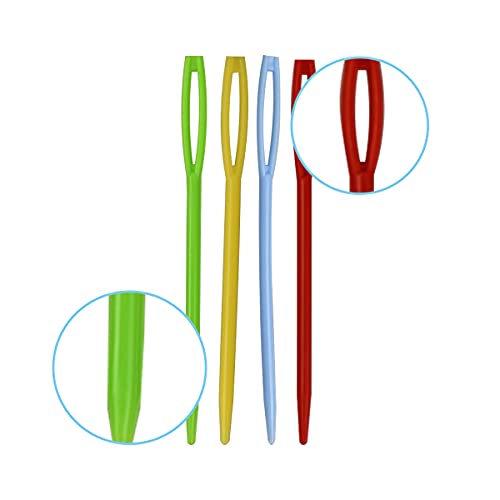 48pcs 2.7 "Large Eye Plastic Sewing Needles Yarn Needles