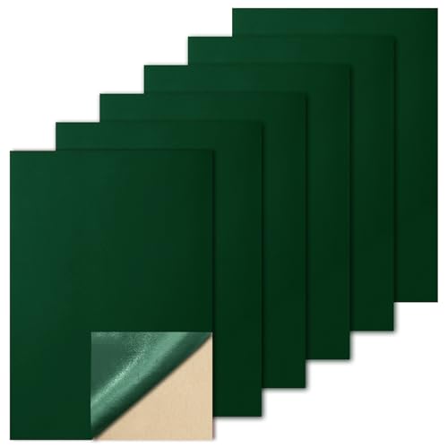 Biaungdo Self Adhesive Felt Sheets, Dark Green, 6 Pcs, 8 x 12 Inch - color: Green