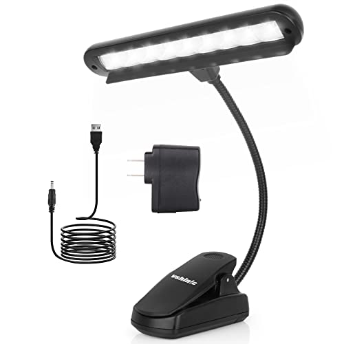Music Stand Light,Clip On Piano Lights 9 LED Orchestra Light Book Lamp Musician Lamp,Fully Adjustable No Flicker for Piano, Orchestra,Book Reading, Mixing Table, DJ, Craft Work