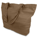 TOPDesign 1-Pack Super Strong Large 12oz Cotton Canvas Tote Bag, Reusable Grocery Shopping Cloth Bag, Fashionable Two-Tone Tote for Crafts, DIY Your Creative Designs - color: Brown