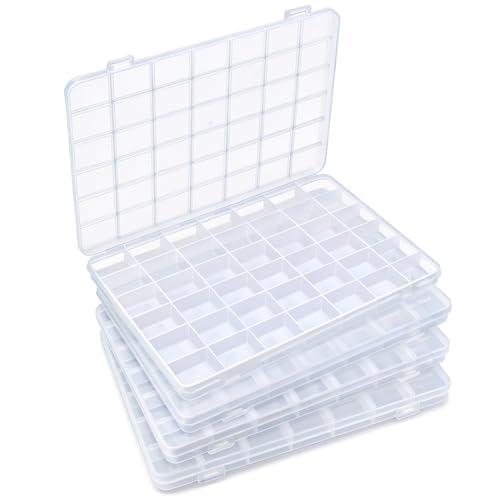 IOOLEEM Bead Organizer Box, 42 Grids 4 Pack Organizer Container Storage - size: 42 Grids (4 pack)