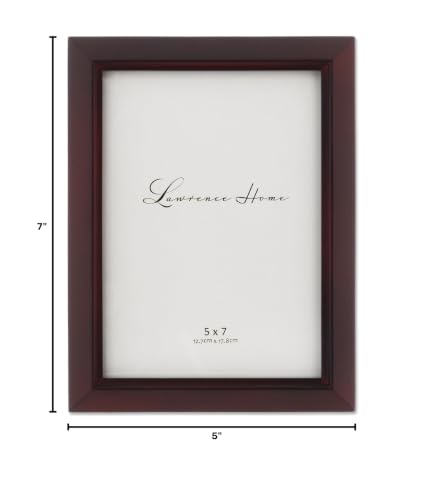 Lawrence Frames Estero Collection, Walnut Wood 5 by 7 Picture Frame, Esspresso Brown - color: Esspresso Brown, size: 5x7