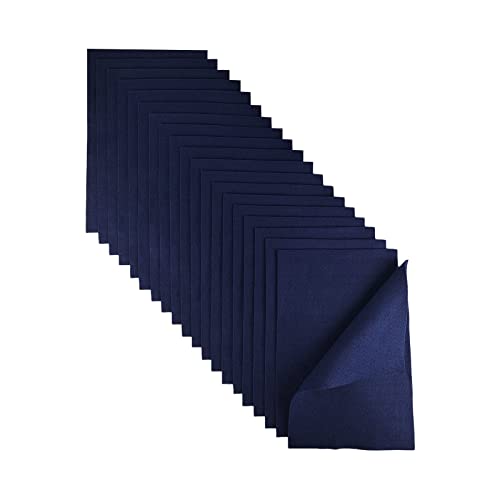 Jtnohx Color Felt Fabric Soft Felt Sheets for Crafts Dark Blue 20Pcs 8"x12" - color: Dark Blue