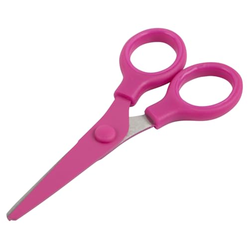 JAM PAPER Multi-Purpose Mini Scissors - 5 Inch - Pink - Soft Grip & Stainless Steel Precision Blades - Sold Individually - color: Pink, size: Mini (5 Inch)