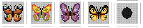 Counted Cross Stitch Kit on Plastic Canvas with Butterflies. Splendid Ornament 5.12x4.72x4.72 inches 164CS. Lovely for Art & Craft Amateurs - color: Butterflies
