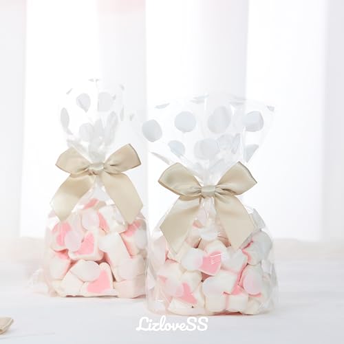 Pre-Tied Self Adhesive Champagne Satin Ribbon Bows for Crafts 3" - color: Champagne