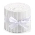 ZMAAGG Jelly Roll Fabric, 15PCS Jelly Roll, 2.55 Inch White Quilting Fabric - color: White
