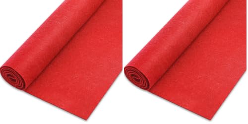 Felt Fabric 1.8 mm Thick 36" x 72" - Soft Durable Felt by The Yard Felt Sheets for Arts and Crafts, DIY Sewing, Crafting Projects (Red) (Pack of 2) - color: Red, size: 36" x 72" (Pack of 2)