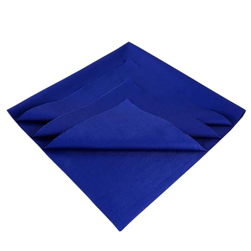 7PCS Solid Color Cotton Fabric Squares 20" x 20" Fat Quarter Fabric Bundles Craft Fabric for Patchwork Sewing Quilting Crafting DIY (Navy Blue) - color: Navy Blue
