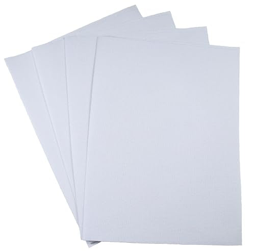 KCS 4 pc of 12" x 18" 30cmx45cm high Count Counted Cotton Aida Cloth Cross Stitch Fabric (25CT,White) - color: White, size: 25CT