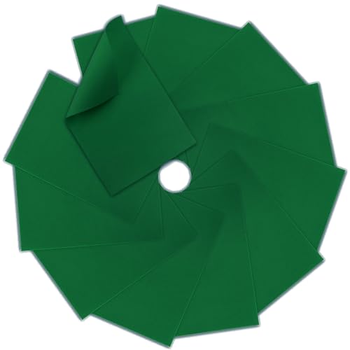 12 Pcs Felt Sheets, 7x11 Inch Stiff Felt for Crafts DIY, Green - color: Green