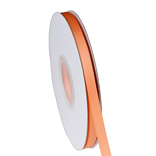 ITIsparkle 1/4" Inch Double Faced Satin Ribbon 50 Yards-Roll Set for Gift Wrapping Scrap Books Party Favor Hair Braids Baby Shower Decoration Floral Arrangement Craft Supplies, Peach Ribbon - color: Peach