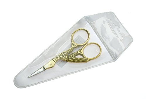 SE Premium Quality 3 1/2-Inch Stork Scissors, Gold Color - SP27G