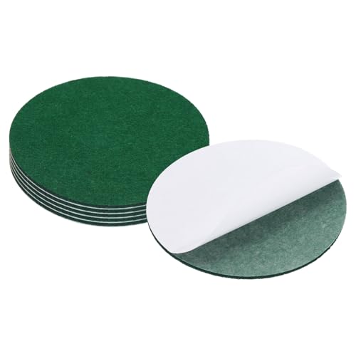 PATIKIL 5.5 Inch Diameter Lamp Base Felt, 6Pack 3mm Thickness Round Soft Adhesive Non-Slip Anti-Scratch Backed Felt for Lamp Furniture DIY Craft, Dark Green - color: Dark Green, size: 5.5 Inch