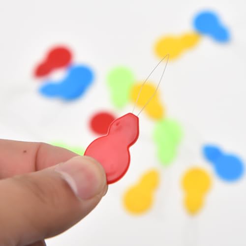 20 Pieces Gourd Shaped Plastic Needle Threaders Plastic Wire Loop DIY Needle Threader Hand Machine Sewing Tool for Sewing Crafting 4 Colors Available