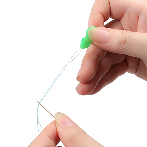 Eketirry Plastic Needle threaders, 20Pcs Needle Threader Hand Machine Sewing Tool for Sewing Crafting, Knitting Craft, Quilting, DIY Art, Color Random (20)