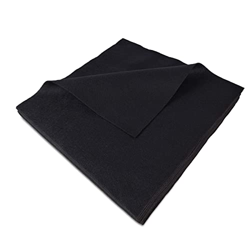 Jtnohx Soft Black Felt Sheets Flexible Felt Fabric for Crafts 12" 20Pcs - color: Black