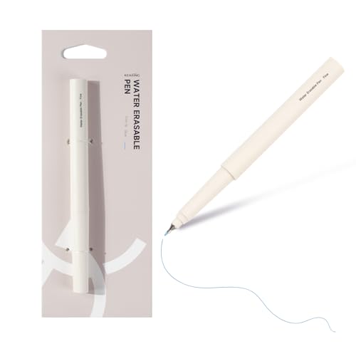 KEARING New Blue Water Erasable Fabric Pen for Sewing - Fine Tip 0.5mm - style: EWB05(Water-Blue-0.5mm)