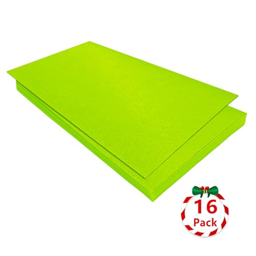 Jtnohx Felt for Crafts, 16 Pcs Felt Fabric, 7"×11.3" Stiff Felt Sheets, Craft Felt Square for Sewing (Lime Green) - color: Lime Green