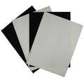 KCS 4/6 pc of 12" x 18" 30cmx45cm 16CT Counted Cotton Aida Cloth Cross Stitch Fabric (Antique White+Black, 4 pc) - color: Antique White+black, size: 4 pc