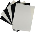 KCS 6 pc of 12" x 18"(30cmx45cm) 14CT Counted Cotton Aida Cloth Cross Stitch Fabric (Antique White+Black) - color: Antique White+black