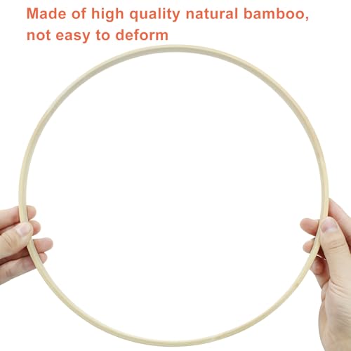 Hitefu 6 Packs 12 Inch Bamboo Floral Hoop Rings (30cm) - style: 12 (30 cm)