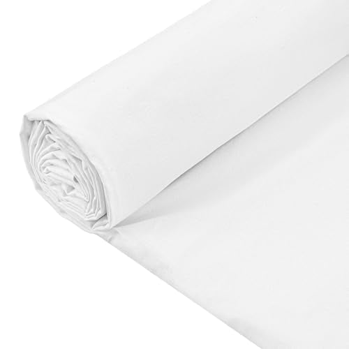 10 Yards x 63 Inch Cotton Muslin Fabric White Cotton Fabric by The Yard