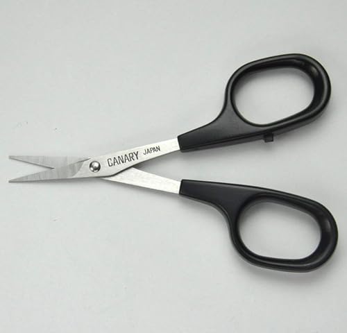CANARY Japanese Mini Detail Scissors 4", Small Precision Scissors for Paper Crafting, Fabric Cutting, Art Crafts, Eyebrows, Nose Hair, Made in JAPAN - size: Mini