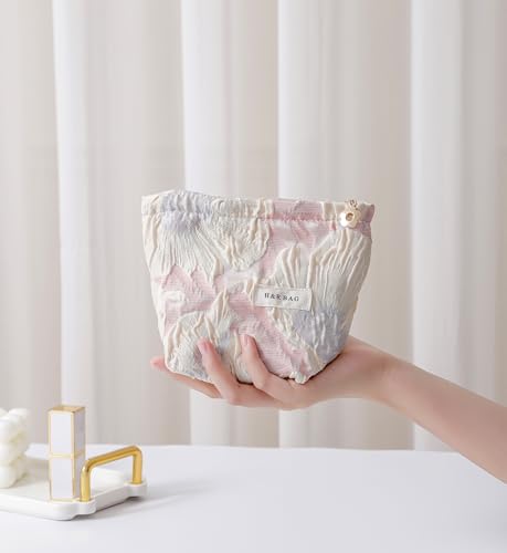 getgto 2 Pcs Makeup Bags, Large Cosmetic Bag Travel Toiletry Bag - color: B light pink