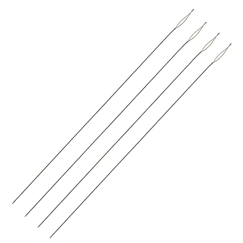 The Beadsmith Basic Elements Collapsible Eye Needles – 5 Inch Long – Flexible Twisted Wire – Large Eye, Easy to Thread – 4 Extra Heavy Needles - size: Extra Heavy - 5" Long - 4 Needles