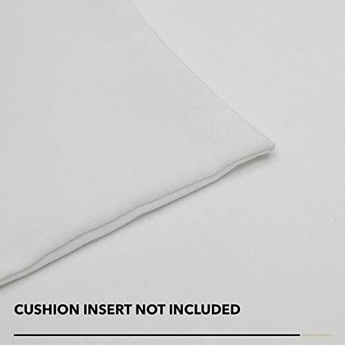 Deconovo Faux Linen Throw Pillow Covers for Sofa and Couch, Hidden Zipper - color: Linen Natural White, size: 18" x 18" (Pack of 4)