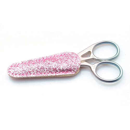 6 Pieces Scissors Cover Safety Synthetic Leather Sheath Protector - color: Glitter Colors