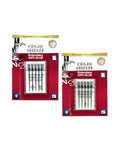 Organ Needles Anti-Glue Embroidery Machine Needles, Sizes 75/11, 90/14, 100/16, 10-Pack