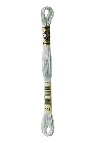 DMC 117-928 6 Strand Embroidery Cotton Floss, Very Light Grey Green, 8.7-Yard