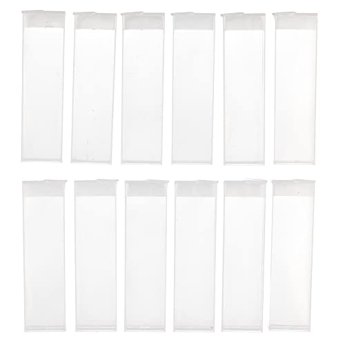 Flip Top Storage System Box | 12 Clear Plastic Organizing Containers | 6.25in x 4in x 1.4in
