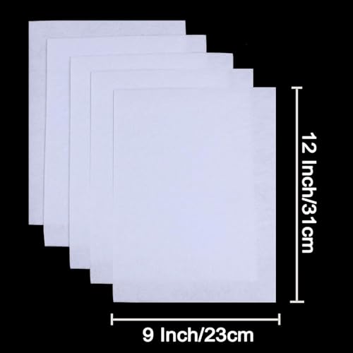 YYCRAFT Craft Soft Felt Sheets 9 Inch X 12 Inch - 12 Pcs Pack, White - color: White(12 Pcs)