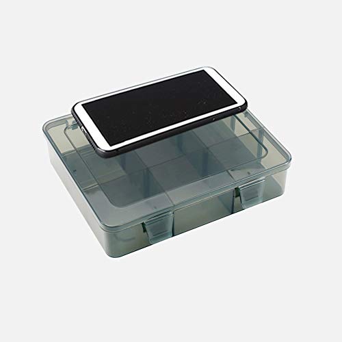 Vidifor 2 Pack Plastic Storage Organizer Box, Storage Container, Jewelry Organizer, Parts Storage Box with Dividers for Crafts, Beads, Buttons, Ornaments, Metal Parts(9 Grids 2 Pack) - size: 9 Grids 2 Pack